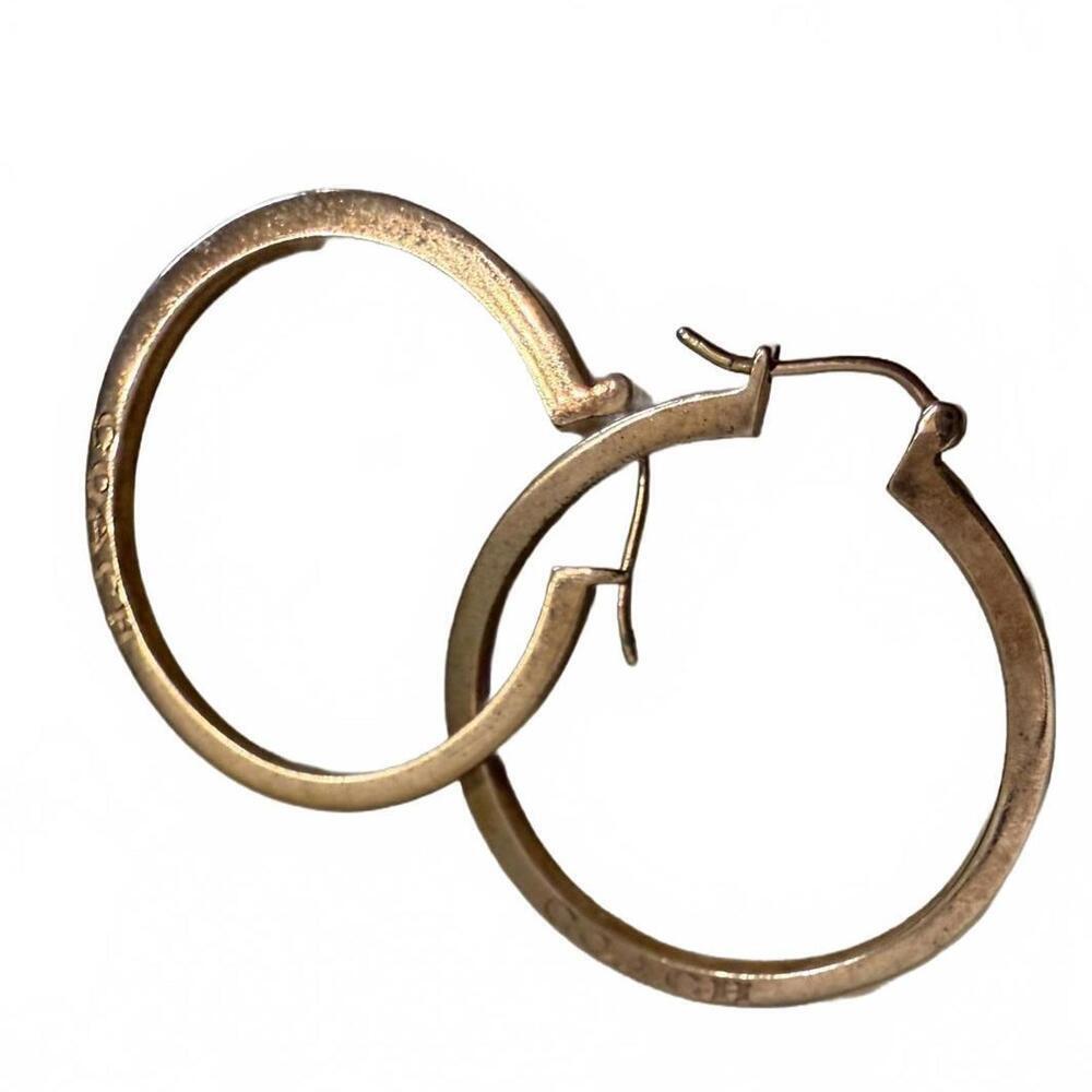 Auth Coach Gold Hoop Earrings- GUC - Picture 4 of 4